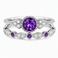 📢📢50% OFF !! ⏰Women's Fashion Micro Pave Zircon Ring with Imitation Gemstone for Engagement and Couples