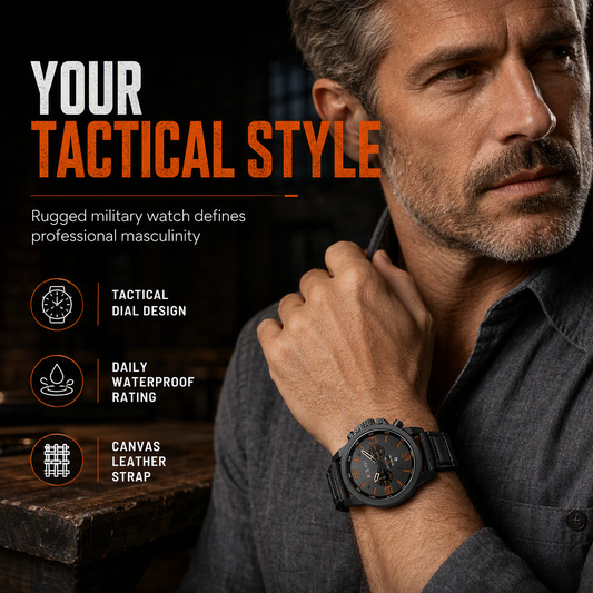 📢📢50% OFF !! ⏰Men's Waterproof Quartz Watch with Date Calendar Business Casual Sports Trendy Wristwatch for Students