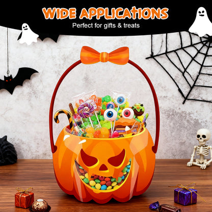 📢📢50% OFF !! ⏰Halloween Transparent Pumpkin Favor Bags