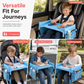 📢📢50% OFF !! ⏰Kids Car Seat Travel Tray Activity Desk with Lap Drawing Board and Baby Stroller Backseat Hanging Storage Organizer Bag