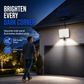 📢📢50% OFF !! ⏰Split Design Outdoor Solar Wall Light with Motion Sensor and Remote Control Waterproof Solar Powered Street Lamp with 3 Modes for Courtyard Garage