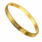 📢📢50% OFF !! ⏰18K Vacuum Plated Titanium Stainless Steel Bangle Bracelet with Engraved Text