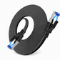 📢📢50% OFF !! ⏰Cat8 Flat Ethernet Cable 40Gbps Shielded Black Braided Network Cord with Oxygen-Free Copper and Blue Connectors
