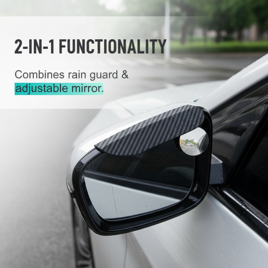 📢📢50% OFF !! ⏰2-in-1 Rearview Mirror Rain Guard with Blind Spot Mirror