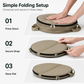 Collapsible Camping Trash Can with Lid Large Capacity 600D Outdoor Portable Storage Bin for Picnic Garden and Camping