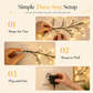 144 LED Warm White Vine String Lights for Bedroom and Room Decoration