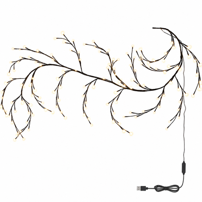 144 LED Warm White Vine String Lights for Bedroom and Room Decoration