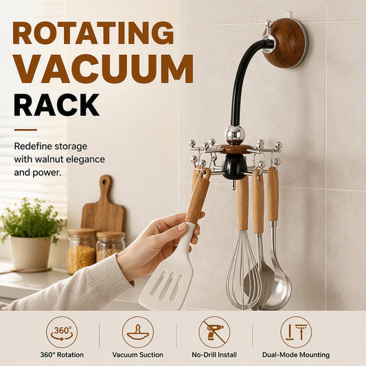 📢📢40% OFF !! ⏰Rotating Vacuum Suction Kitchen Utensil Holder
