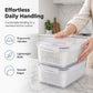 Airtight Refrigerator Organizer Bins with Removable Drain Tray