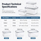 Airtight Refrigerator Organizer Bins with Removable Drain Tray