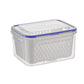 Airtight Refrigerator Organizer Bins with Removable Drain Tray