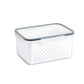 Airtight Refrigerator Organizer Bins with Removable Drain Tray