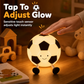Rechargeable Soccer Shaped Silicone Tap Night Light Eye Caring Nursery Lamp for Kids Bedroom