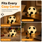 Rechargeable Soccer Shaped Silicone Tap Night Light Eye Caring Nursery Lamp for Kids Bedroom