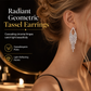 📢📢50% OFF !! ⏰Rhombus Cubic Zirconia Tassel Drop Earrings with Silver Needles Elegant Statement Studs for Women