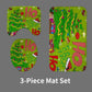 4PCS Waterproof Christmas Shower Curtain Set
