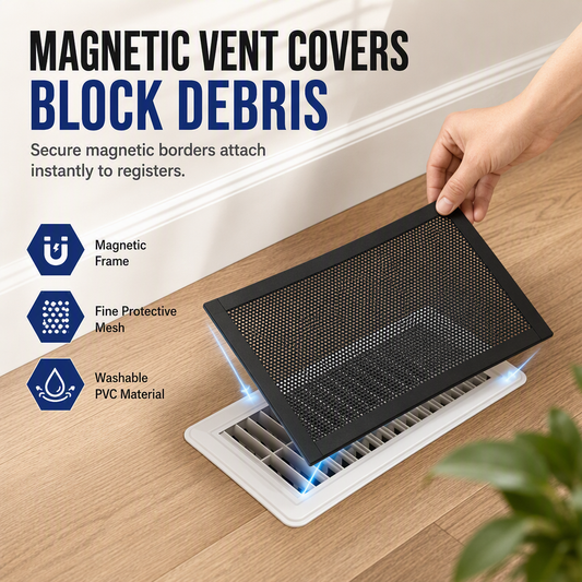 📢📢50% OFF !! ⏰Magnetic Floor Vent Cover PVC Mesh Screen for Home Wall and Ceiling Vents Dustproof Shield