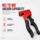 Manual Rivet Nut Gun and Petal Nut Tightening Tool for M3-M8 Hollow Wall Anchors