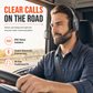 📢📢40% OFF !! ⏰Wireless Bluetooth Call Center Headset with ENC Environmental Noise Cancellation and Auto Pairing for Customer Service and Truck Drivers