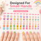 📢📢50% OFF !! ⏰Kids Handmade Press On Nails Set 144 Pieces Almond Shape Cartoon False Nail Tips