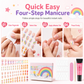 📢📢50% OFF !! ⏰Kids Handmade Press On Nails Set 144 Pieces Almond Shape Cartoon False Nail Tips
