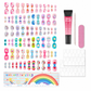 📢📢50% OFF !! ⏰Kids Handmade Press On Nails Set 144 Pieces Almond Shape Cartoon False Nail Tips