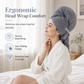 📢📢50% OFF !! ⏰Coral Fleece Hair Drying Towel for Women 60x100cm Pineapple Grid Absorbent Quick Drying Head Wrap Turban
