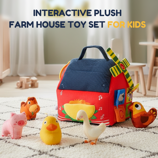 📢📢50% OFF !! ⏰Interactive Plush Farm House Toy Set for Kids