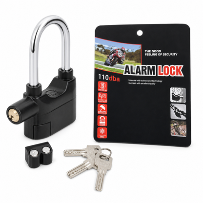 📢📢50% OFF !! ⏰70mm Aluminum Alloy Anti Theft Alarm Padlock Security Gate Lock for Warehouse Motorcycle and Bicycle with Batteries