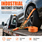 📢📢40% OFF !! ⏰Heavy Duty Ratchet Tie Down Strap Cargo Lashing Strap with Tensioner and Double Hooks for Car and Truck Luggage Securing