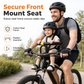 📢📢40% OFF !! ⏰Bicycle Child Seat with Backrest and Cushion for Mountain Bikes Outdoor Parent Child Cycling