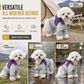 📢📢50% OFF !! ⏰Pet Raincoat: All-Weather Protection, Waterproof, Windproof, Four-Leg Design, Reflective