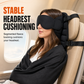 📢📢50% OFF !! ⏰Integrated Memory Foam Travel Pillow and 3D Blackout Sleep Eye Mask Set for Travel Neck Support