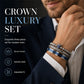 📢📢50% OFF !! ⏰Men's Stainless Steel Crown Bracelet 3-Piece Set