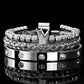📢📢50% OFF !! ⏰Men's Stainless Steel Crown Bracelet 3-Piece Set