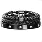 📢📢50% OFF !! ⏰Men's Stainless Steel Crown Bracelet 3-Piece Set