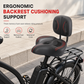 📢📢50% OFF !! ⏰ Wide Bicycle Saddle – Backrest & oversized comfort for e-bikes ✨
