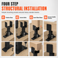 📢📢40% OFF !! ⏰Heavy Duty Roof Mount Adjustable Saddle Pergola Support Bracket and Patio Riser Beam Bracket
