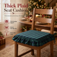Christmas Plaid Chair Pad Thickened Non Slip Seat Cushion with Ruffled Removable and Washable Dining Chair Cushion for Office and Home