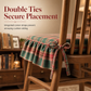 Christmas Plaid Chair Pad Thickened Non Slip Seat Cushion with Ruffled Removable and Washable Dining Chair Cushion for Office and Home