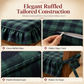 Christmas Plaid Chair Pad Thickened Non Slip Seat Cushion with Ruffled Removable and Washable Dining Chair Cushion for Office and Home