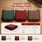Christmas Plaid Chair Pad Thickened Non Slip Seat Cushion with Ruffled Removable and Washable Dining Chair Cushion for Office and Home
