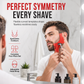 📢📢50% OFF !! ⏰Red 4-Piece Beard Shaping Tool and Hair Styling Comb Set with Neckline Hair Trimming