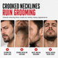 📢📢50% OFF !! ⏰Red 4-Piece Beard Shaping Tool and Hair Styling Comb Set with Neckline Hair Trimming