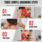 📢📢50% OFF !! ⏰Red 4-Piece Beard Shaping Tool and Hair Styling Comb Set with Neckline Hair Trimming