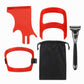 📢📢50% OFF !! ⏰Red 4-Piece Beard Shaping Tool and Hair Styling Comb Set with Neckline Hair Trimming