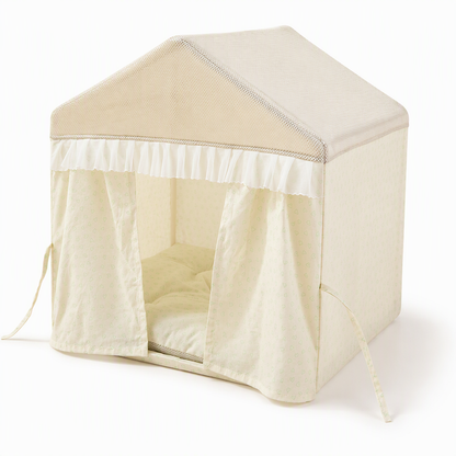 📢📢50% OFF !! ⏰Semi-Enclosed Indoor Pet Tent House – Cloud-Like Thickened Padding for Joint Relief, Breathable Mesh Roof & Draft-Free Secure Design – All-Season Cozy Sanctuary for Cats & Dogs in Any Corner 🐾
