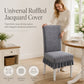 📢📢50% OFF !! ⏰Stretch Jacquard Dining Chair Cover Thickened Full Coverage Straight Back Slipcover Cat Scratch Resistant and Durable