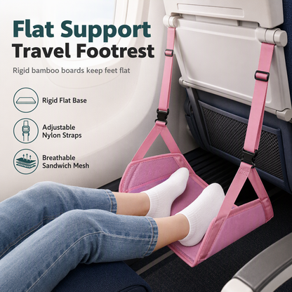 📢📢50% OFF !! ⏰Portable Airplane Footrest Hammock Travel Foot Rest Sling for Long Distance Flights and Office Use