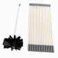 📢📢50% OFF !! ⏰Rotary Chimney and Dryer Duct Cleaning Brush Kit with Flexible Rods and Nylon Brush Head for Boiler and Pipe Cleaning